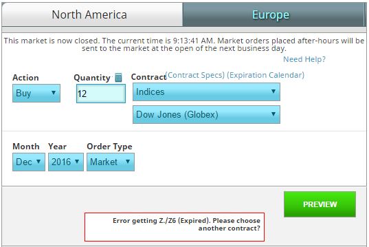 emini error